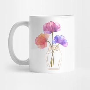 Mason Jar With Flowers Mug